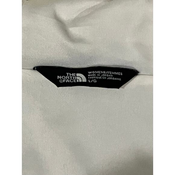 The North Face Faux Fur Cream Olive Green Hooded Vest Large - Picture 5 of 5